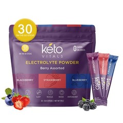 Keto Vitals Berry Antioxidant Electrolyte Powder Stick Packs – 30 CT
