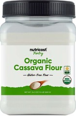 Nutricost Pantry Organic Cassava Flour (1.5 Pound Bottle) – Gluten Free, Non-GMO