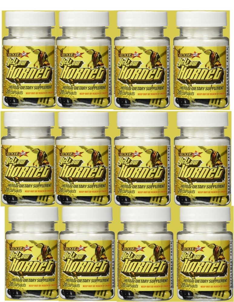 12 Bottles Yellow Hornet Herbal Dietary Supplement 240 Caps