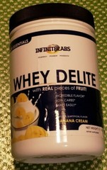 Infinite Labs – WHEY DELITE – Banana Cream – 11.1 oz – Best By Date of 10/2025