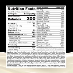 Plant-Based Meal Replacement Shake 25G Complete Protein Fiber 18 Vitamins