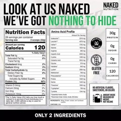 NAKED Whey Isolate Protein – Only 2 Ingredients, 30g 2 Pound (Pack of 1)