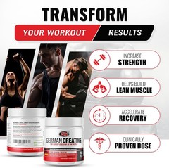 German Creatine – Micronized Creatine Monohydrate Powder 99.99% Pure Creapure…