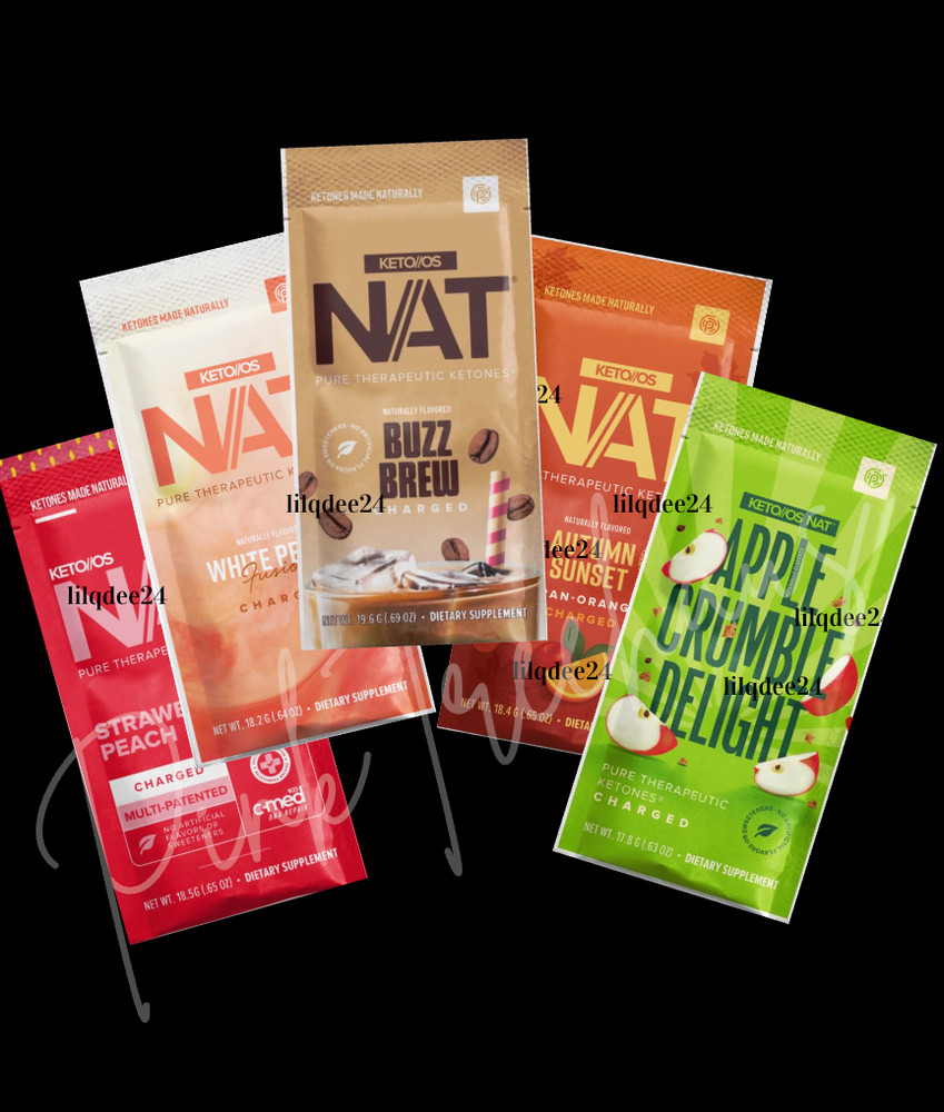 🔥Pruvit Keto OS NAT Ketones 5 pack Autumn Sunset, White Peach, Apple ++
