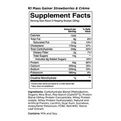 RULE 1 Mass Gainer 8 serv Strawberries Creme Mass Weight Gainer 5.71lb
