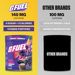 G Fuel Miami Nights 2.0 Energy Drink Powder, 9.8 Ounce (Pack of 1), No Color