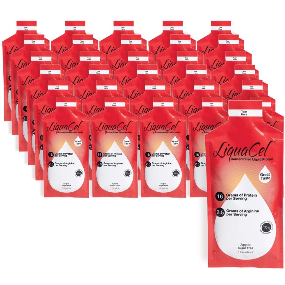 30PK LiquaCel Concentrated Liquid Protein, Apple Sugar Free 1 Fl Oz 782028000896