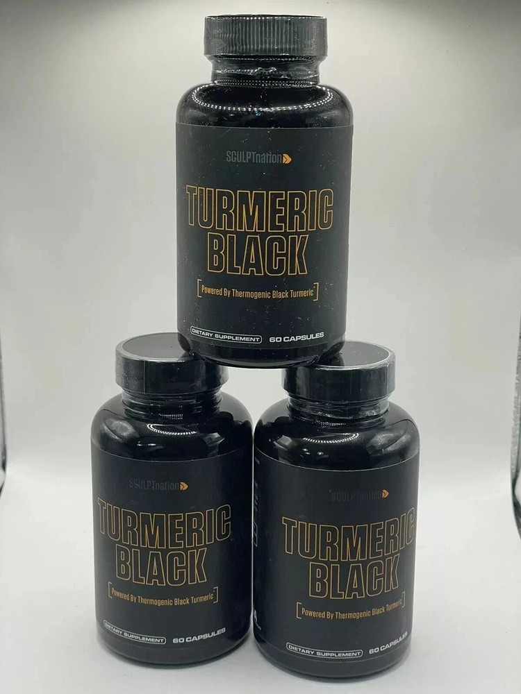 Turmeric Black Sculptnation Fatigue Muscle Build Fat Burn Bloating Treat, 2 Pack