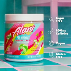 Alani Nu Pre Workout Powder Cherry Twist Amino Energy Boost Endurance Supplement