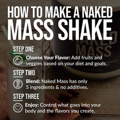 NAKED Chocolate Mass Gainer – All Natural Weight 8 Pound (Pack of 1)