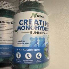 2 Pack Noavii Creatine Monohydrate Gummies 5000mg 90 Total Blueberry Free Ship