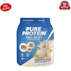 Pure Protein 100% Whey Protein Powder, Vanilla Cream, 25g Protein, 1.75 lbs