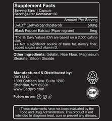 3-AD Black Series- Patented Mens Performance Vitality Supplement – Muscle, S…