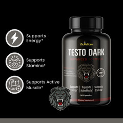 Test0 Dark- Bodybuilding & Men’s Health Support- 4 Bottles- 360 Capsules