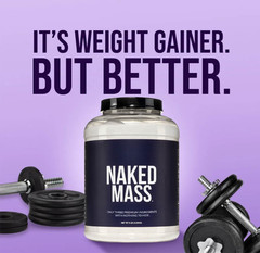 NAKED Mass Weight Gainer Protein Powder, 8 lb, 1250 Calories
