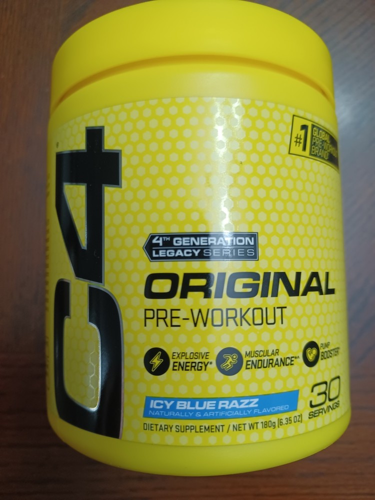 C4 Original, Pre-Workout, Icy Blue Razz, 6.3 oz (180 g) Exp 01/2028