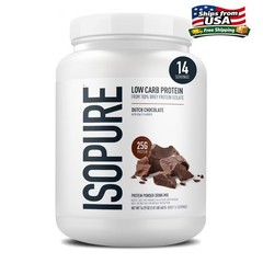 Isopure Low Carb 100% Whey Protein Isolate Chocolate Protein Powder, 25g, 14 Ser