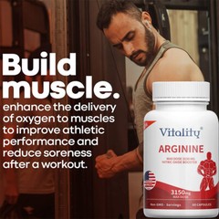 Nitric Oxide L-Arginin 3150mg Pre Workout + Testosteron Booster, Men’s Health