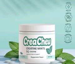 CreaChew Creatine Mints Peppermint 5g Creatine 150 Count