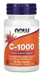 3 Bottles of NOW FOODS C-1000, 30 Veg Capsules each – 07/27 Expiration