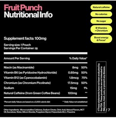 Wip Fruit Punch & Mint Energy Pouches 4pk 100mg & 200mg Caffeine
