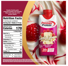 Premier Protein Shake INDULGENCE, White Chocolate Raspberry, 30g Protein, 170 Ca
