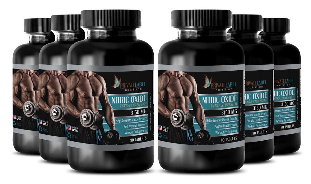 Nitric Oxide 3150mg – Extreme Strength, Endurance, Recovery, Lean Muscle (6 Bot)