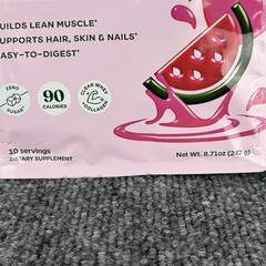 BLOOM NUTRITION Clear Protein Powder Strawberry Watermelon 10 Servings 8.71oz