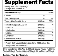 Transparent Labs BCAA + Glutamine Sour Green Apple Recovery Powder New Sealed