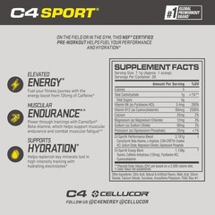 Blue Raspberry Pre Workout Powder with Beta-Alanine – 30 Servings for Endurance