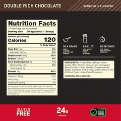 Gold Standard 100% Whey Protein Powder, Double Rich Chocolate, 1 Pound Pack of 1