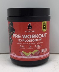 2X SIXSTAR PRE-WORKOUT EXPLOSION PINK LEMONADE 30 SERVINGS EACH EXP 01/2027+
