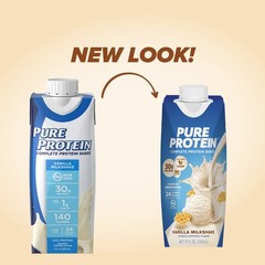 Pure Protein Vanilla Shake, 30g 11 Fl Oz (Pack of 12),