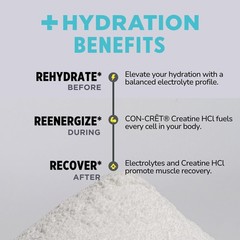 CONCRET Creatine HCl + Hydration | Electrolyte Powder Tub | Citrus Mango | Su…
