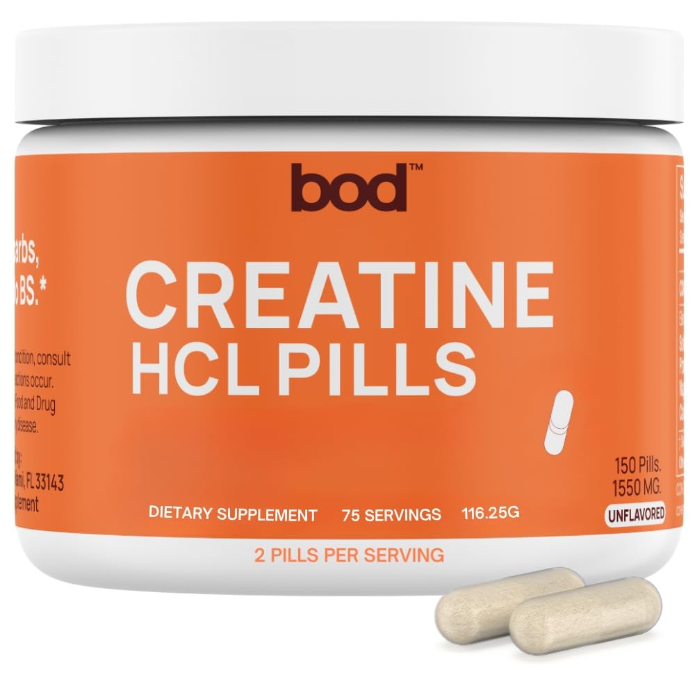 Creatine HCL Capsules – 150 Pills | 150 Count (Pack of 1), Red