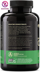 Micronized Creatine Monohydrate Capsules, Keto Friendly, 2500Mg, 100 Capsules