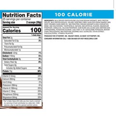 Muscle Milk Zero Protein Powder, Chocolate, 1.65 Pound, 25 Servings, 15g Protein