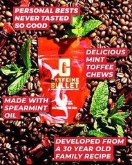 Energy Gel Upgrade – Mint Caffeine Bullets -100mg Caffeine Gummies (4 Pack)