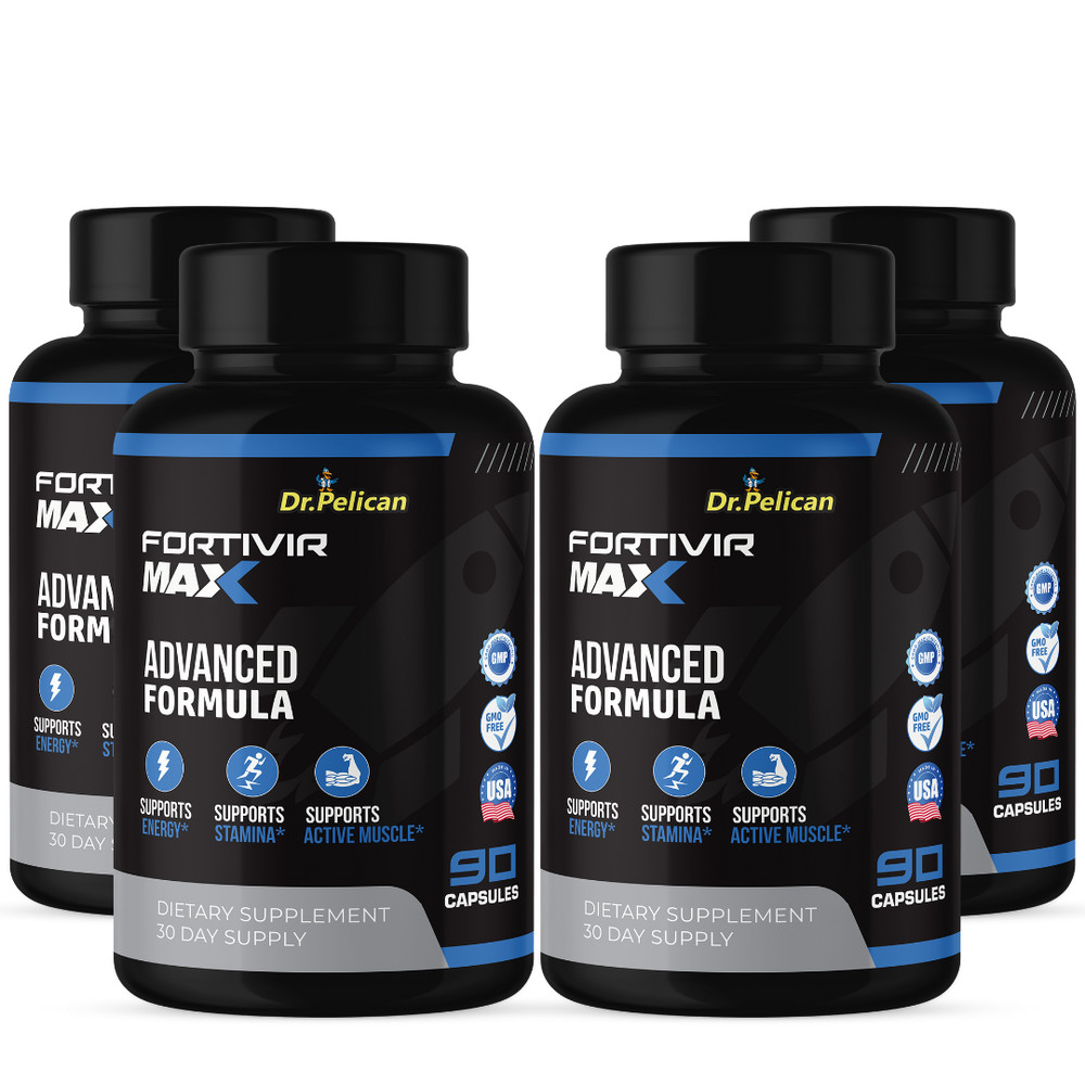 Fortivir Max- Bodybuilding & Men’s Health Support- 4 Bottles- 360 Capsules