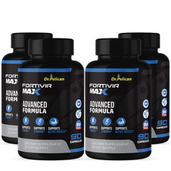 Fortivir Max- Bodybuilding & Men’s Health Support- 4 Bottles- 360 Capsules