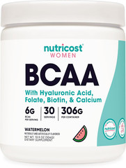 Nutricost BCAA Powder for Women, with Hyaluronic Acid, Non-Gmo and Gluten-Free