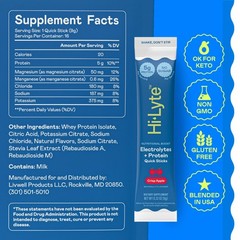 Hi-Lyte Electrolytes Protein Quick Sticks Crisp Apple 16 Servings – Sodium