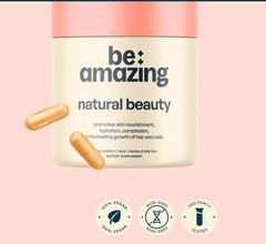 BEAM NATURAL BEAUTY Skin Hair & Nails 60 Capsules ( 30 Servings) BEST BY 02/26