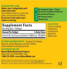 Nature Made Extra Strength Vitamin B12 3000 mcg, 60 Softgels