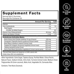 Force Factor Test X180 Gummies Testosterone Booster for 60 Count (Pack of 1)