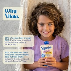 Vitala Organic Protein Smoothie Pouches Kids & Adults DHA Omega-3 (10 CT) Berry