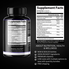 Slim Tide- Bodybuilding & Men’s Health Support- 3 Bottles- 270 Capsules