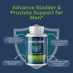 BladderEase Pro- Prostate Support- 4 Bottles- 240 Capsules