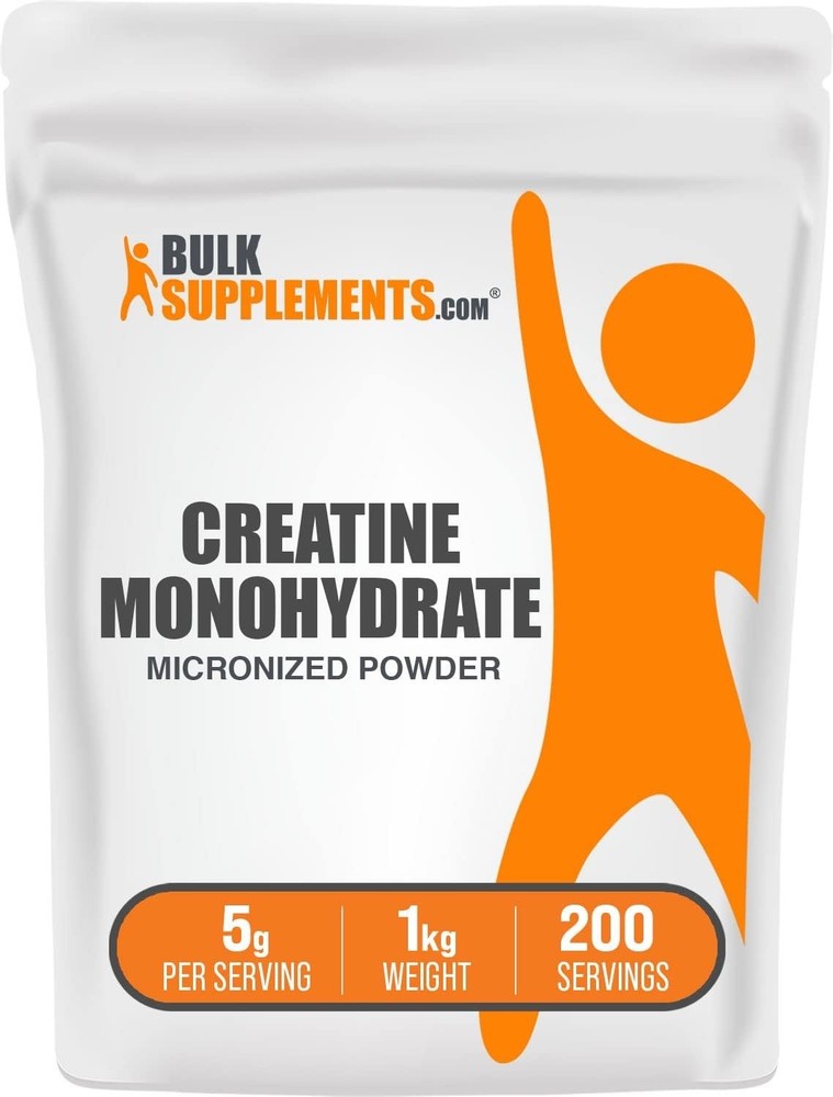 BulkSupplements Pure Micronized Creatine Monohydrate Powder 2.2 lbs 200 serving