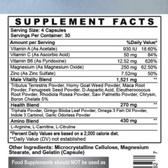 Monster Test 120ct CAPSULES Testosteron Booster for Men Testosterona Pills 240CT